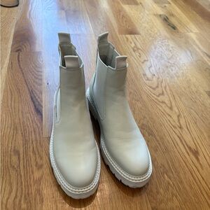 Dolce Vita Ivory Chelsea Ankle Boots
